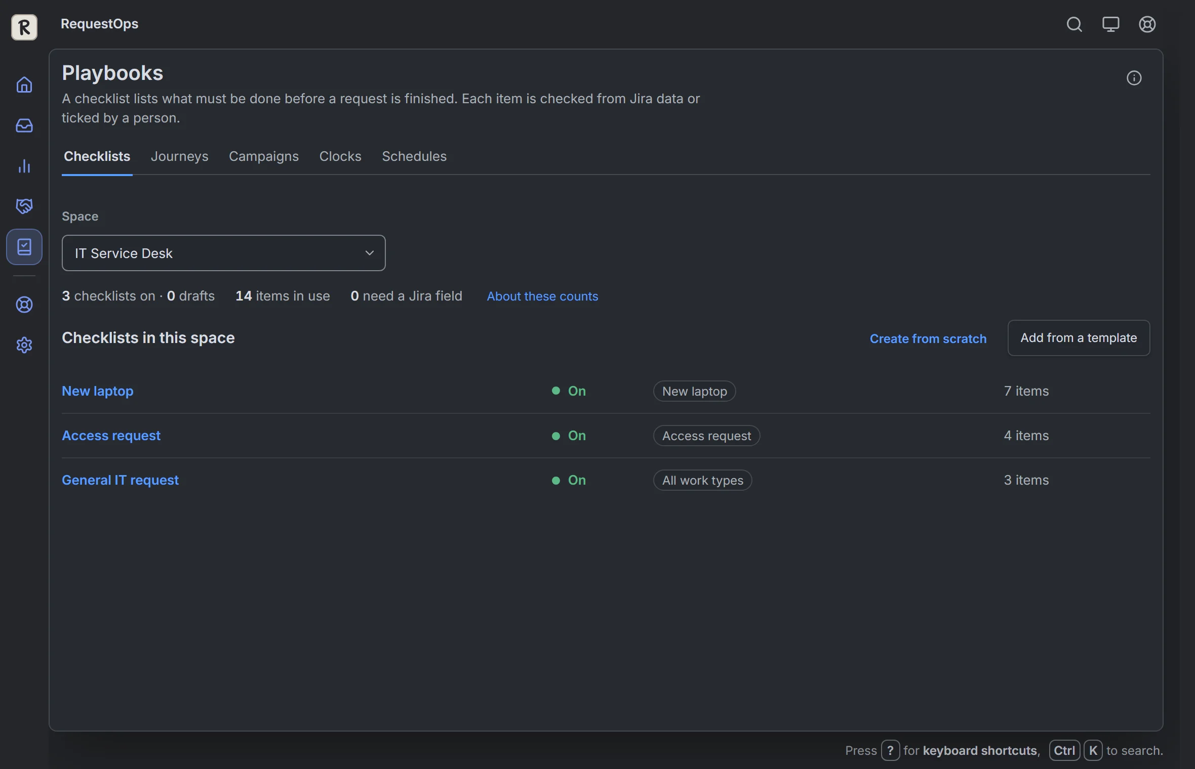 RequestOps: Playbooks, then Checklists