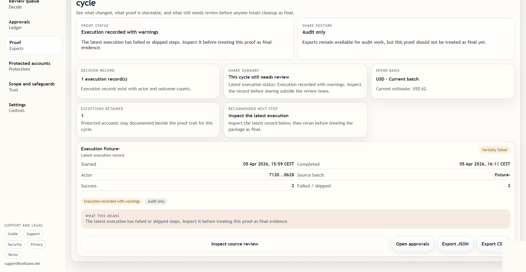 License Guard proof surface showing why cleanup needs surviving evidence, not only an inactive-user list.